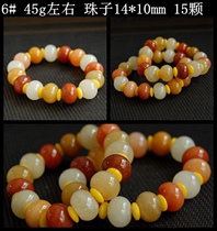 Natural Gobi Jade Bracelet Karamay Golden Jade Bracelet Original Stone Bracelet Waist Drum Bracelet 6#