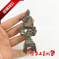 Antique miscellaneous Antique Buddha statue small copper Buddha statue Antique bench Buddha brass shape unique package pulp good