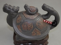 Yixing Wume antique purple clay pot pure handmade turtle pot kettle kung fu drinking tea set Tea Tea Tea Tea