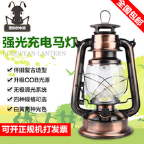 Punch strong light COB18650 charging tent camping portable home Outdoor Emergency decoration multi-function horse lantern