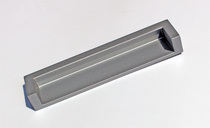 Supply Shenzhen paint bright silver zinc alloy dark draw dark handle Cabinet handle hole distance 96mm128mm