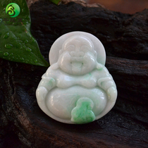 Natural Jade A cargo Jade Buddha public wishful pendant Burmese jade men and women jade pendants send certificate a goods