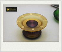 Glazed light eight-Po auspicious glazed glass for fruit tray glazed tray Gunpan pure bronze hand dye tray base fruit saucer