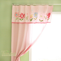 3-color fresh pastoral princess style daisy chrysanthemum open cloth embroidered window curtain Roman pole track available