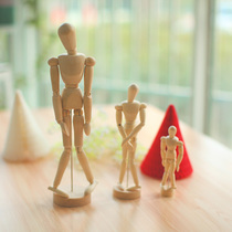 zakka home furnishings Wooden man joint head Wooden crafts Wooden man model sketch puppet