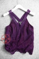 249C 0717 Sexy little female human taste back fixed cross-style shoulder strap deep V lead lace small vest