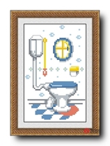 Precise printed DMC cross stitch kit * toilet (WP0148)