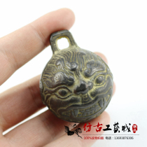 Antique - piece antique bells of antique - copper bells of antique - copper bells of tiger - heads bells of old - fashioned objects