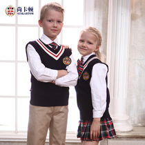 British childrens primary school uniform suit class suit custom kindergarten garden uniform Spring and autumn Korean college style long sleeve