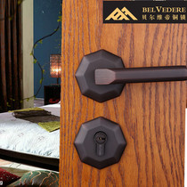 Shuangshan Hardware Belvidi BELVEDERE Copper Lock Split Simple Nordic Silent Universal Wooden Door Universal