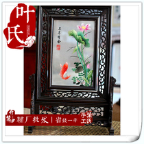 Xiangxiu embroidered double-sided embroidered ornament Decorative Painting Gift Handicraft handmade embroidery boutique finished product for more than a year