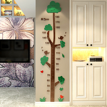 Large Tree Height Sticker 3d Solid Wall Sticker Self-Glued Baby Children Amount Height Ruler Wall Sticker Kindergarten Cartoon Decoration