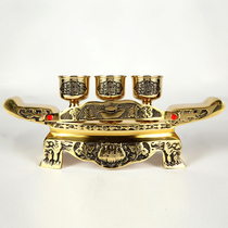 Buddhist supplies holy water supply Cup base pure copper Zocai yuan treasure table water Cup tribute platform for Cup seat