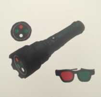 Four-hole lamp Worth four-point light three-level visual function inspection tool at the same time fusion squint to send red and green glasses