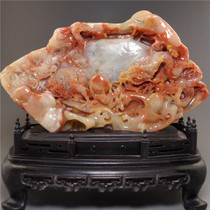 Shoushan Stone Gold Stone Carving Furong Stone "Three Dragons Playing Beads" Fine Carving and Ordments Handicraft Collection