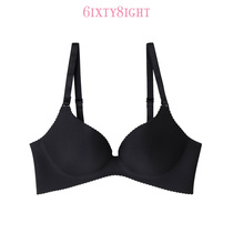 6IXTY8IGHT 68 official solid color glossy with steel ring gathering Wen bra no trace underwear female BR03192