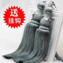Twin-ball curtain buckle with band bundled rope with a pair of European flowers simple modern flower decorative tie strap