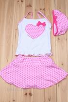 High quality beautiful day single Childrens split swimsuit with swimming cap Childrens skirt split small swimsuit code must be left