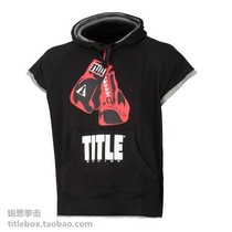 (American Shipped) original TITLE Boxing autumn winter training Half sleeves Lianhood sweatshirt with black male