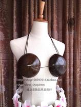 Hawaii herb skirt and coconut crust Tahiti grass skirt dance suite with beach accessories Coconut Bras
