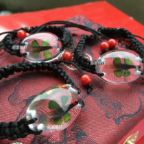 Red and black rope bracelet necklace special Lanthus pendant fetal hair accessories fetal hair pendant souvenir hair pen custom-made