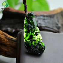 Couples jade lover dragon and phoenix with natural jade necklace jade pendant A goods men and women Jade Ruyi