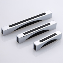 Zinc alloy handle Modern simple wardrobe door handle Modern drawer handle Simple handle Black T40