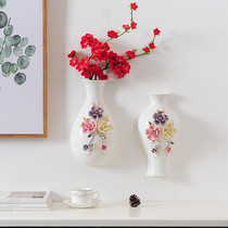 Restaurant wall decoration pendant wall vase living room entrance background creative staircase aisle simple modern