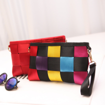 2020 New Clutch Bag Woven Wallet Candy Color Seat Belt Bag Mobile Phone Bag Nylon Female Bag Cosmetic Bag Female