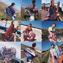 Bali seaside tourism holiday sunscreen shawl wrap dress Beach skirt Scarf gauze Bikini shawl outside