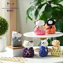 HIKOSEN carabat kimono style creative cute cat doll furniture ornaments