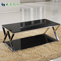 (Ame Becky) Office Furniture Business Reception Coffee Table Leisure Simple Tempered Glass Reception Coffee Table