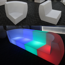 Luminous sofa KTV private room combination colorful remote control color change bar card holder furniture coffee table fashion creative sofa
