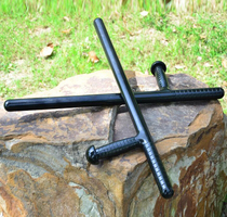 Martial Arts T Inflection Anti-Hard Stick Defense T-Stick Tinting Character Steel Stick Outdoor Martial Art Flex T Stick On-board Equipment