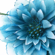 European shark head flower corsage simulation Chiffon large flower with feather simulation flower head decoration