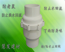 PVC drainage pipe check valve toilet kitchen anti-return water check valve 50 75110160 pipe backstop valve