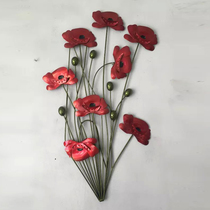 European Wrought iron flower image creative wall hanging home soft decoration Three-dimensional wall decoration Living room background wall hanging decoration