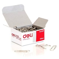 Del 0018 silver metal paper clip 29mm Del paper clip 100 box office supplies