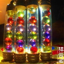 Shakyamuni Buddha Gawu tube Six-color dragon ball solid son binding Tibetan Gawu box for Stupa