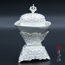 Sterling Silver Toba Buddhist instruments Tantric supplies for bowls Gabbala bowl Nepal handmade 9 6 yuan per gram high 17