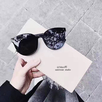 ins tide net celebrity with the same male small face thin glasses sunglasses female tide Korean female star round face polarized sunglasses