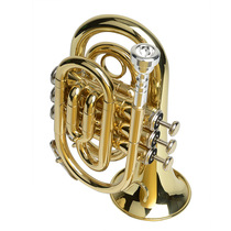 Palm number trumpet B- flat palm number pocket small small small trumpet Cork three-key trumpet three-tone trumpet