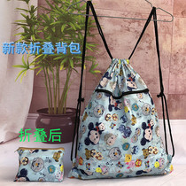 Lightweight new Oxford textile folding drawstring back outdoor travel backpack fashion corset pocket export cartoon