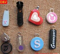 Silicone pull head custom drop rubber drop zipper head custom pvc soft rubber transparent pull loop pu double-sided glue drop pull Head Custom