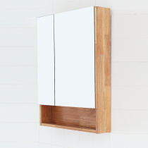 Style Nordic Minimalist Day Series Log 100 Hitch Solid Wood Oak Bathroom Mirror Cabinet Lockers Support Custom