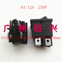 Ship switch KCD1 T55 Red black 4-pin 2-speed power switch 6A 12A 250V 10A 125V