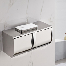 Toilet tissue box Non-punching toilet paper tube stainless steel tissue rack toilet tissue box toilet paper box toilet paper box toilet