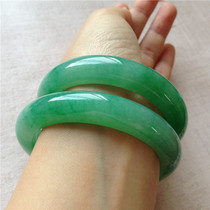 Myanmar jade bracelet ice seed floating flower Sun Green a goods jade bracelet natural emerald green green jewelry jade bracelet
