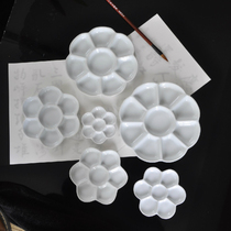 Plum paint plate watercolor Chinese painting palette student art supplies seasoning plate gouache paint plate colorful material plate