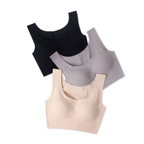 Good goods Japanese single women without steel rim one-piece thin incognito zero bondage vest type sports sleep bra W2012